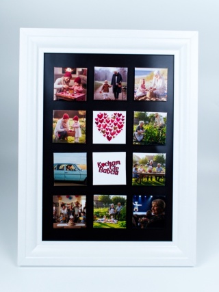 12 magnesów BASIC 50x50 mm w magnetycznej ramce A4