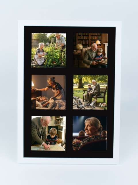 6 magnesów BASIC 80x80 mm w magnetycznej ramce A4