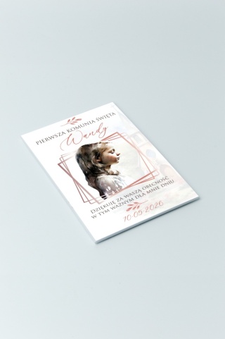 75mm x 55 Komunia Dziewczynki Podziękowanie Magnes Basic 3D