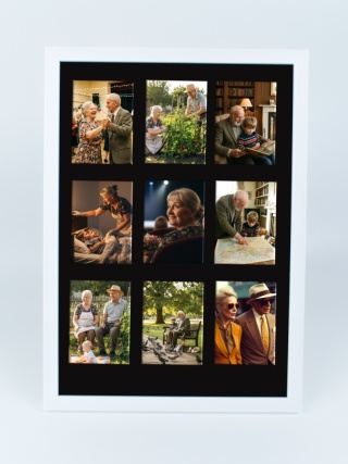 9 magnesów BASIC 55x75 mm w magnetycznej ramce A4