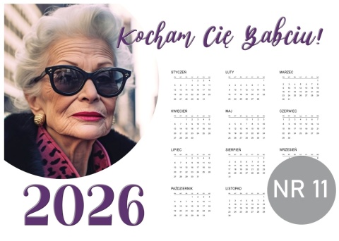 11 Kalendarz z dedykacją dla babci - na dzień babci 2026