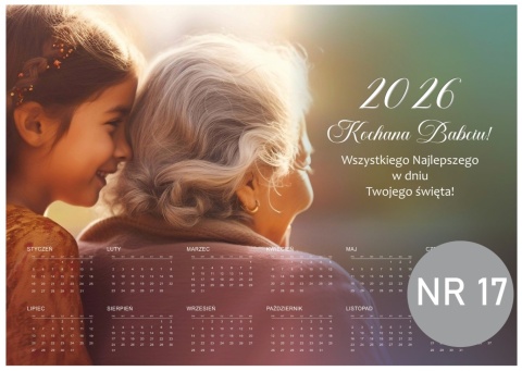 17 Kalendarz z dedykacją dla babci - na dzień babci 2026