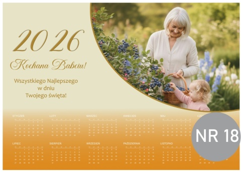 18 Kalendarz z dedykacją dla babci - na dzień babci 2026