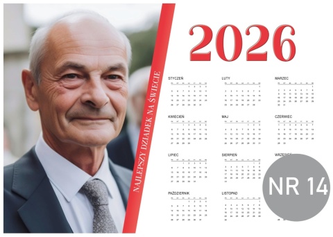 14 Kalendarz z dedykacją dla dziadka  - na dzień dziadka 2026