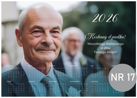 17 Kalendarz z dedykacją dla dziadka  - na dzień dziadka 2026