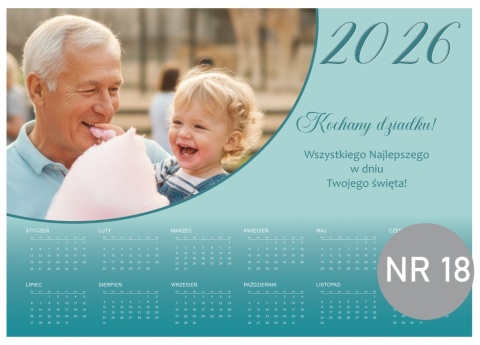 18 Kalendarz z dedykacją dla dziadka  - na dzień dziadka 2026