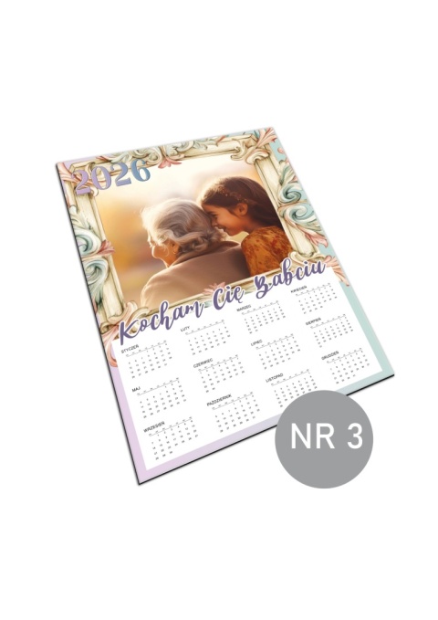 3 Kalendarz z dedykacją dla babci - na dzień babci 2026