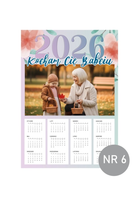 6 Kalendarz z dedykacją dla babci - na dzień babci 2026