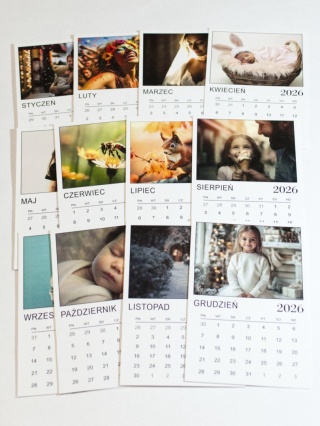 Kalendarz magnetyczny z Twoimi zdjęciami 12 kart A6